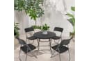 Sekey Garten-Essgruppe 5-teilig Klappbar Schwarz Polyrattan Bild 1