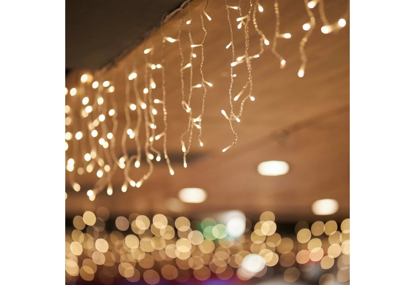 Salcar LED-Lichtervorhang 200 LED Warmweiß 5m Weihnachtsdeko - Bild 4