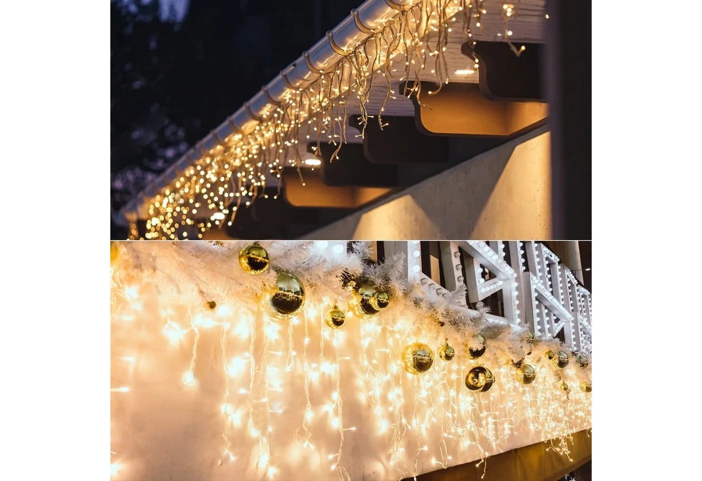 Salcar LED-Lichtervorhang 200 LED Warmweiß 5m Weihnachtsdeko - Bild 5