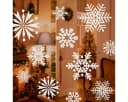 Salcar Schneeflocken Fensteraufkleber Weihnachten 100er-Set Weiß Bild 2