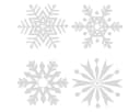 Salcar Schneeflocken Fensteraufkleber Weihnachten 100er-Set Weiß Bild 4