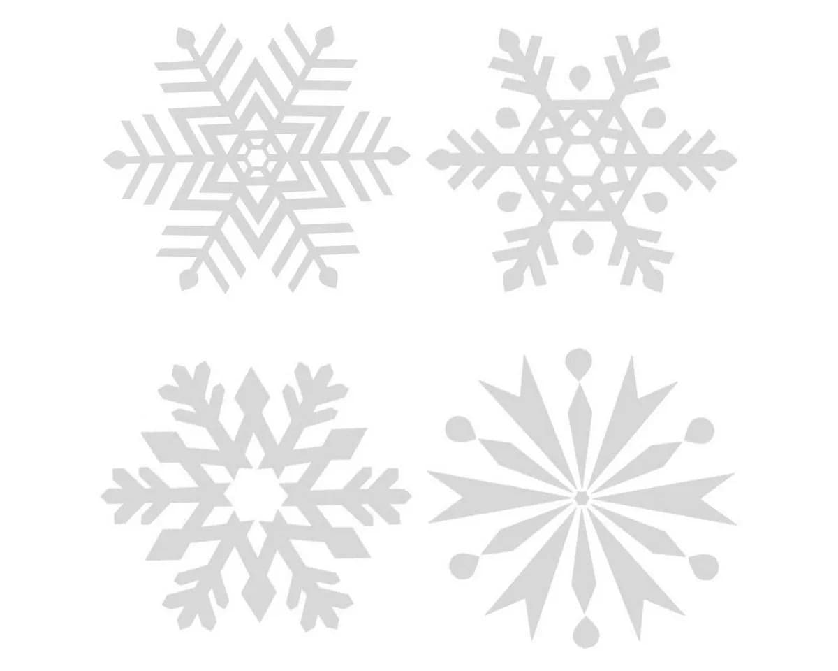 Salcar Schneeflocken Fensteraufkleber Weihnachten 100er-Set Weiß - Bild 4