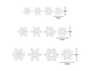 Salcar Schneeflocken Fensteraufkleber Weihnachten 100er-Set Weiß Bild 5