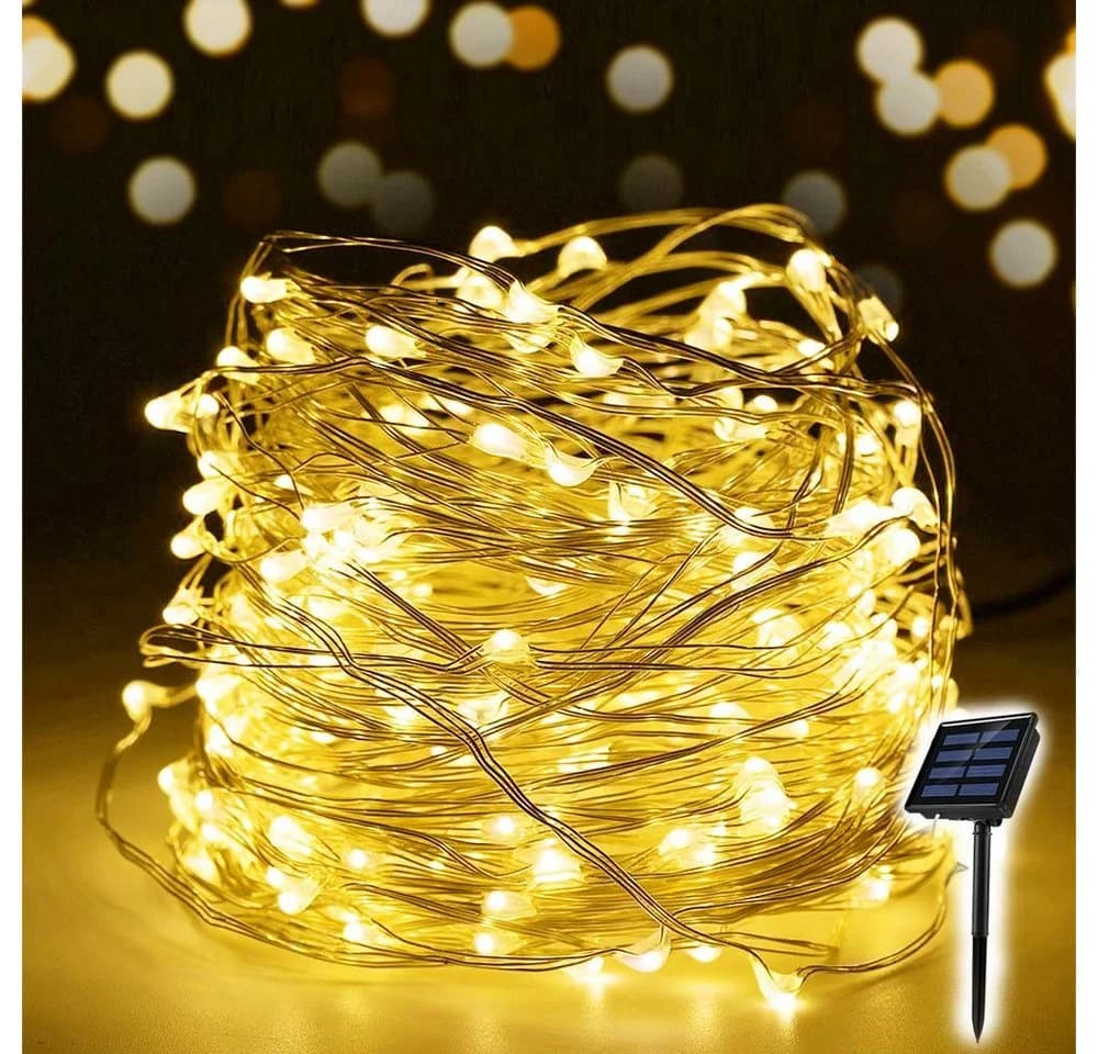 Salcar LED Solarleuchte 10m/20m Solar Lichterkette Außen Warmweiß - Bild 2