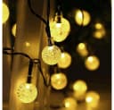 Salcar LED Solarleuchte 10m Solar Lichterkette 40 LED Kugeln Warmweiß Bild 1