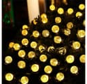 Salcar LED Solarleuchte 10m Solar Lichterkette 40 LED Kugeln Warmweiß Bild 5