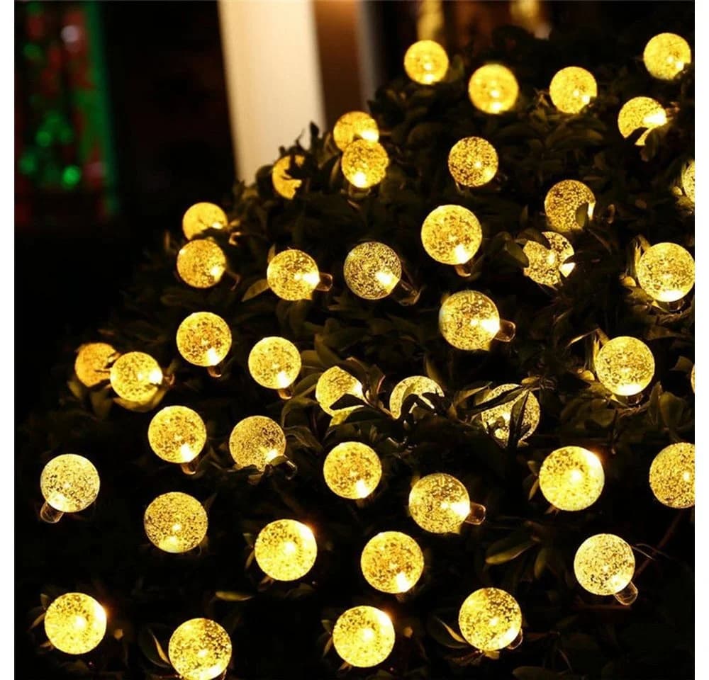Salcar LED Solarleuchte 10m Solar Lichterkette 40 LED Kugeln Warmweiß - Bild 5