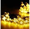 Salcar Solar-Lichterkette 5m mit 20 Kirschblüten-LEDs Warmweiß Bild 1