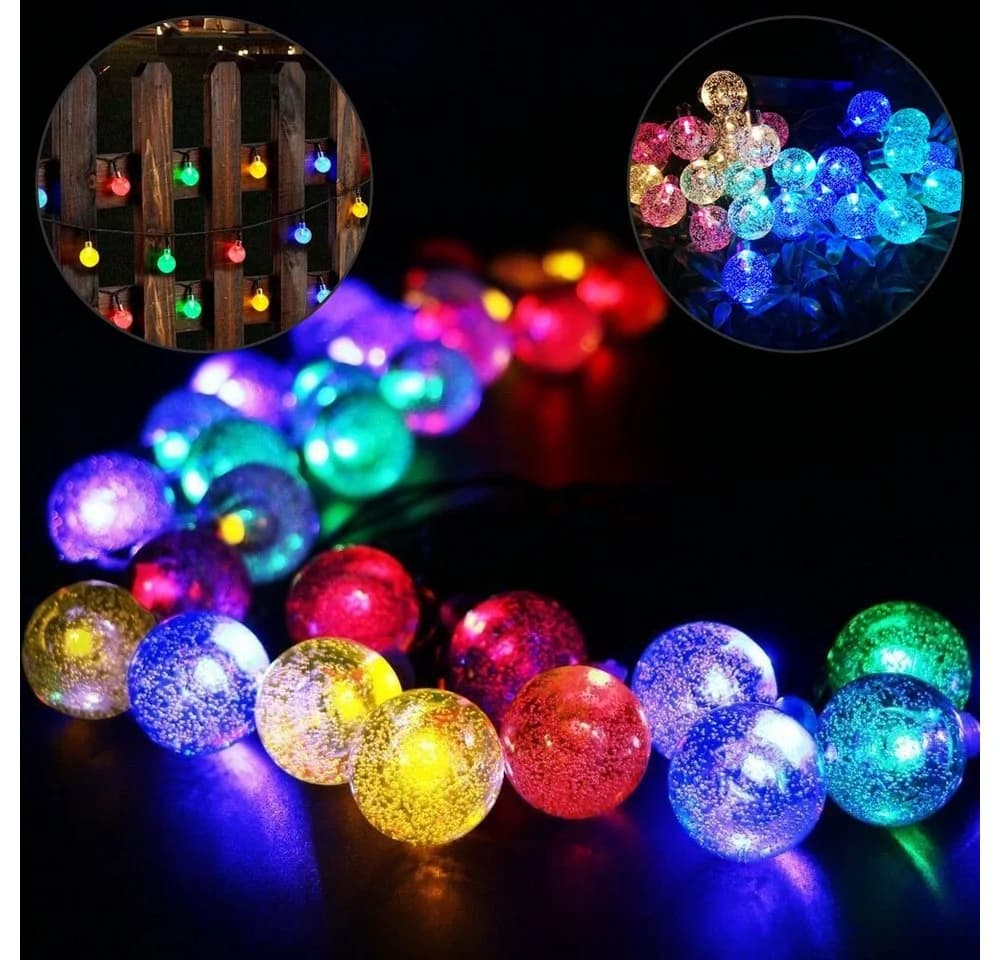 Salcar LED Solarleuchte 5M 10LED Lichterkette Bunt