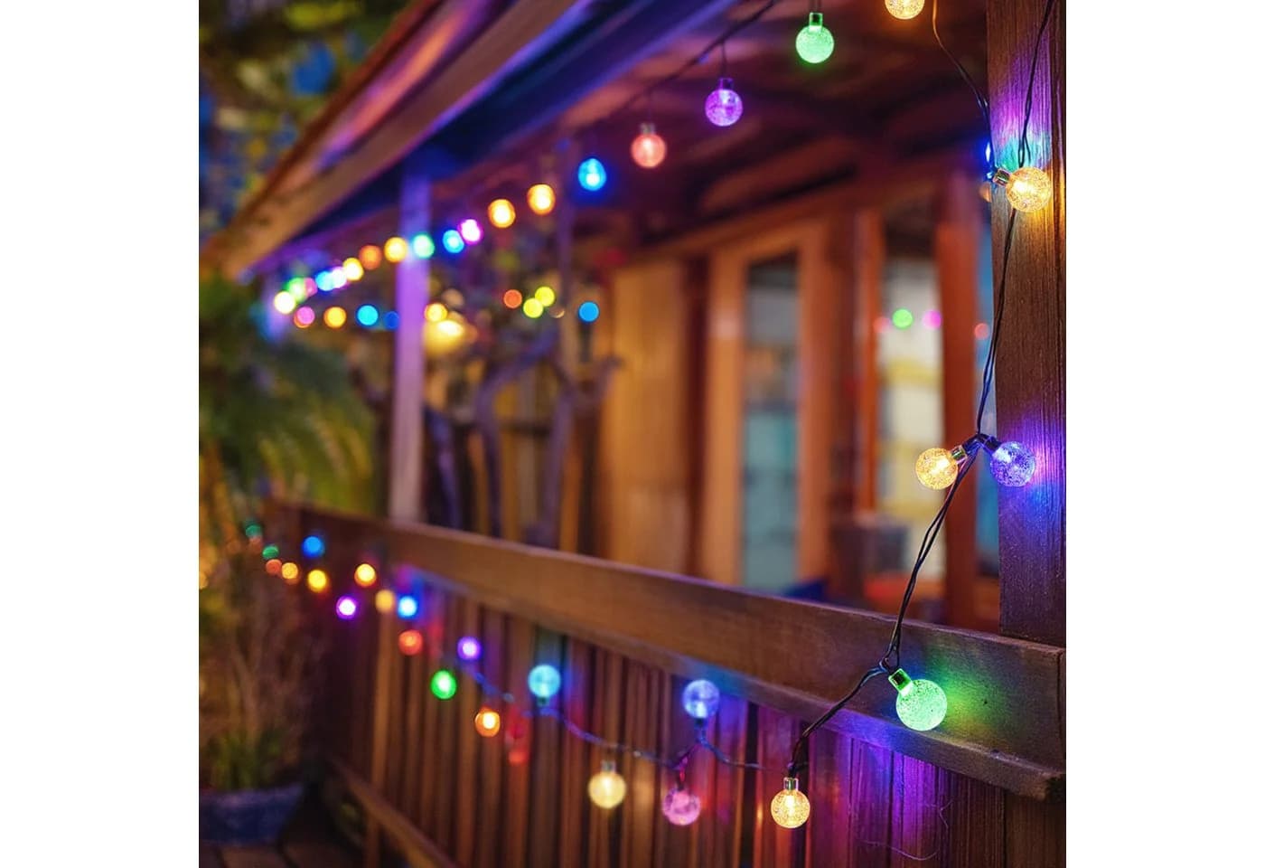 Salcar LED Solarleuchte Kugel-Lichterkette Bunt 5m 20 Pendants - Bild 5