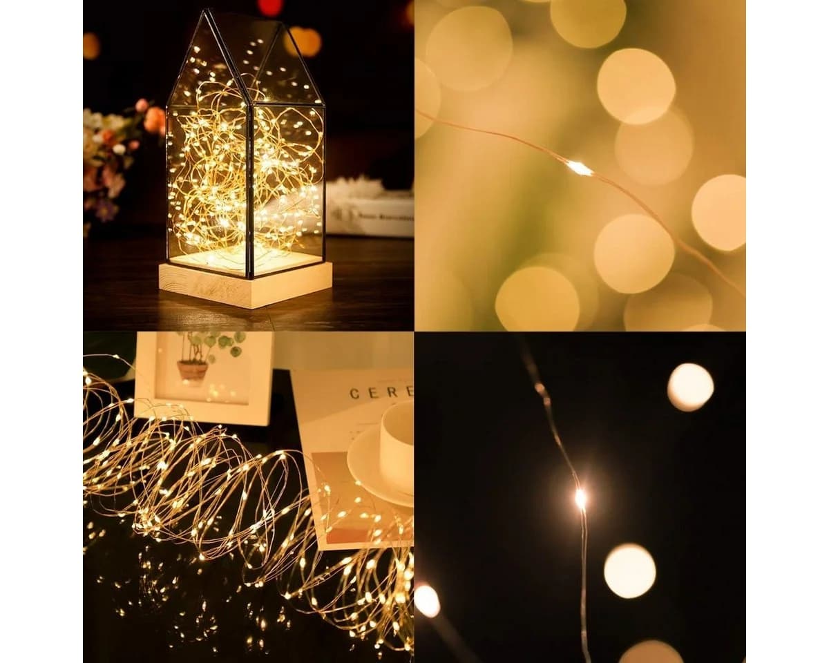 Salcar LED Solarleuchte 10m Solar-Lichterkette Außenbeleuchtung Warmweiß - Bild 3