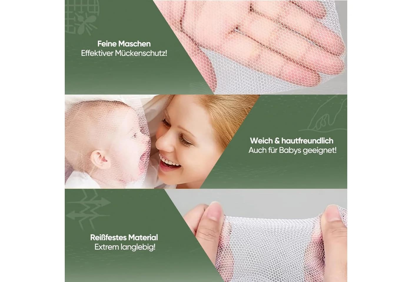 Sekey Moskitonetz Bett Betthimmel Baby Baldachin Mückennetz Weiß - Bild 4