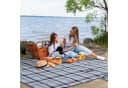 Sekey Picknickdecke 200x200 cm Wasserdicht 3 Schichten Blau-Grau Bild 1