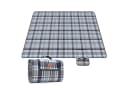 Sekey Picknickdecke 200x200 cm Wasserdicht 3 Schichten Blau-Grau Bild 2