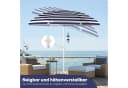 Sekey Sonnenschirm Ø180 cm Balkonschirm Terrassenschirm Blau-Weiß UV-Schutz 50+ Bild 3