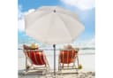 Sekey Sonnenschirm 180 cm Grau Beige UPF 50+ Höhenverstellbar Bild 1