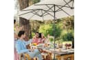 Sekey Sonnenschirm 400x220 cm Creme Kurbel UV50+ Bild 1