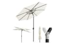 Sekey Sonnenschirm 3m Marktschirm mit Kurbel und LED, Creme Bild 2
