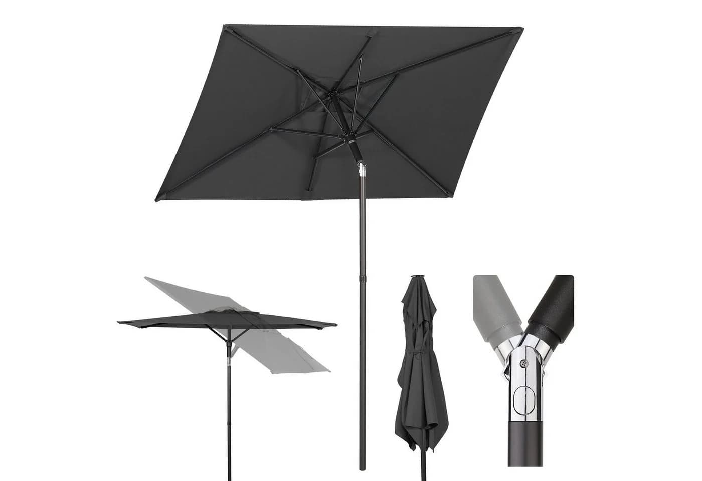 Sekey Balkonschirm 180 x 130 cm Sonnenschirm Rechteckig UPF 50+ - Bild 2
