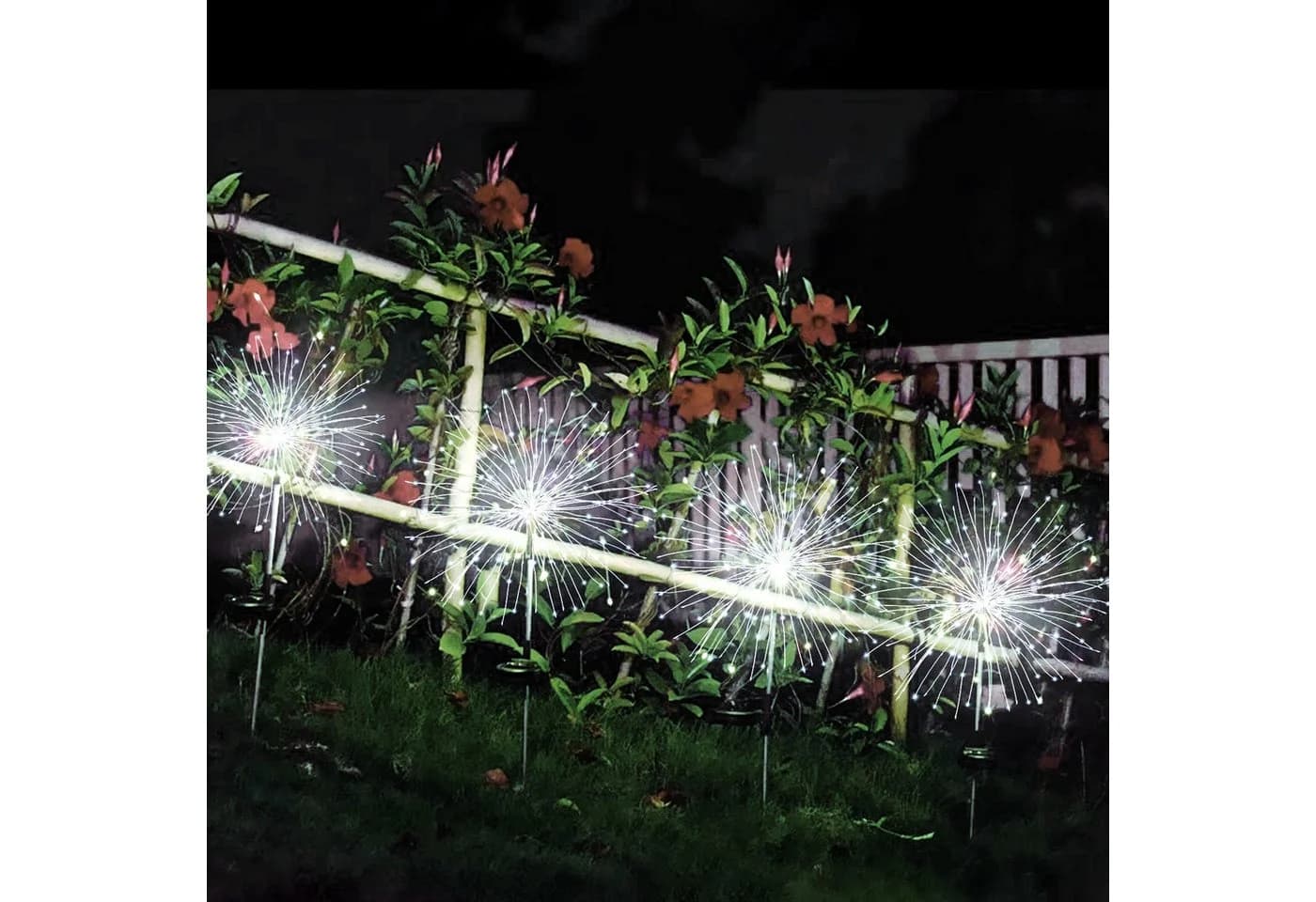Salcar LED Solarleuchte Feuerwerk Gartenleuchte 8 Modi Kaltweiß - Bild 4