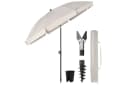 Sekey Sonnenschirm Ø180 cm Balkonschirm Terrassenschirm Graubeige UV-Schutz 50+ Bild 2