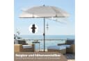 Sekey Sonnenschirm Ø180 cm Balkonschirm Terrassenschirm Graubeige UV-Schutz 50+ Bild 3