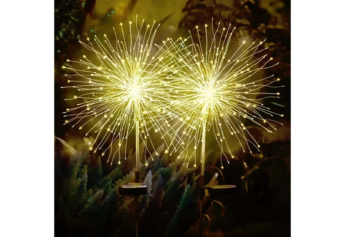 Salcar LED Solarleuchte Feuerwerk Gartenleuchte Warmweiß mit Erdspieß - Bild 2