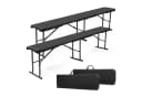 Sekey Gartenbank 180cm Schwarz Klappbar 300kg Belastbar Bild 2