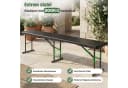Sekey Gartenbank 180cm Schwarz Klappbar 300kg Belastbar Bild 4