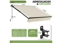 Sekey Gelenkarmmarkise mit Handkurbel Beige Aluminium Bild 3
