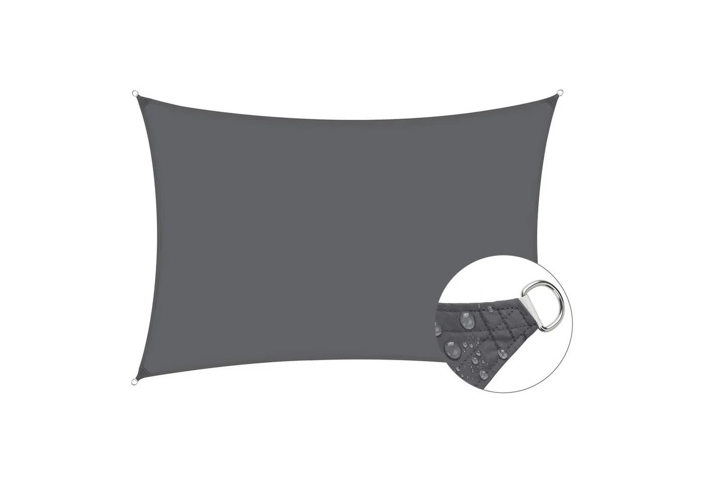 SUNULA Sonnensegel Rechteckig Anthrazit UV Schutz Polyester - Bild 3