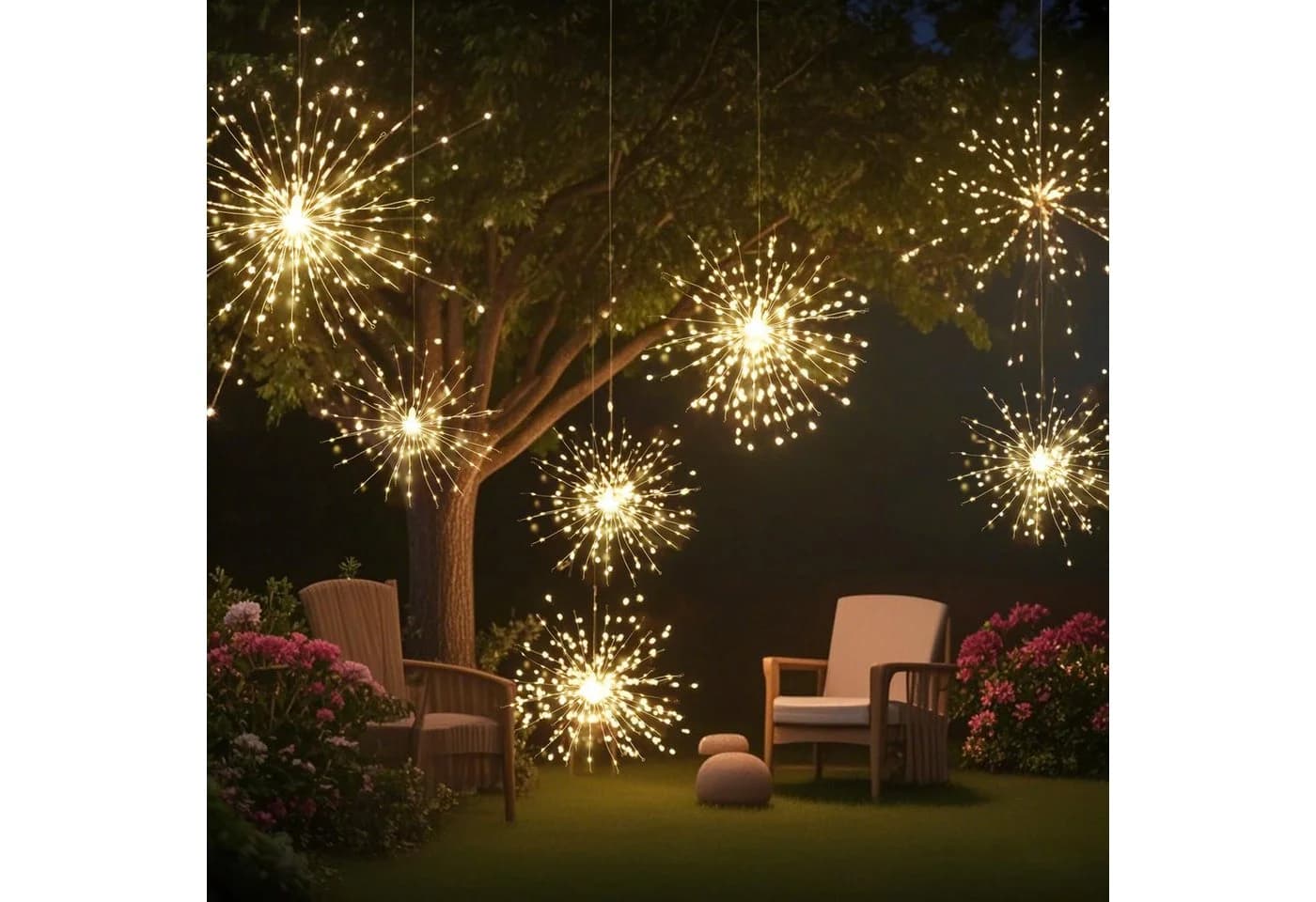 Salcar LED Solarleuchte Feuerwerk 90 LEDs Warmweiß - Bild 4