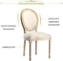 HomeMiYN Polsterstuhl Esszimmerstuhl 2er Set mit Knopfheftung Rückenlehne Bild 3