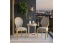 HomeMiYN Polsterstuhl Esszimmerstuhl 2er Set Französischer Landhausstil Bild 2