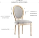 HomeMiYN Polsterstuhl Esszimmerstuhl 2er Set Französischer Landhausstil Bild 3