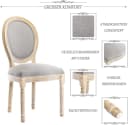 HomeMiYN Polsterstuhl Esszimmerstuhl 2er Set Französischer Landhausstil Bild 4