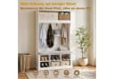 Hausprofi Garderobenständer mit Schuhbank & Sitzfläche, weiß/grau, 4-in-1 Bild 5