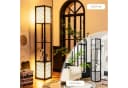 COSTWAY Stehlampe 156cm mit Regal, Zugkette & Fußschalter Bild 1