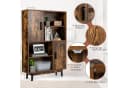 COSTWAY Bücherregal mit 2 Türen & 4 Regalen, Kippsicherung, Holz, 80x24x120cm Bild 5