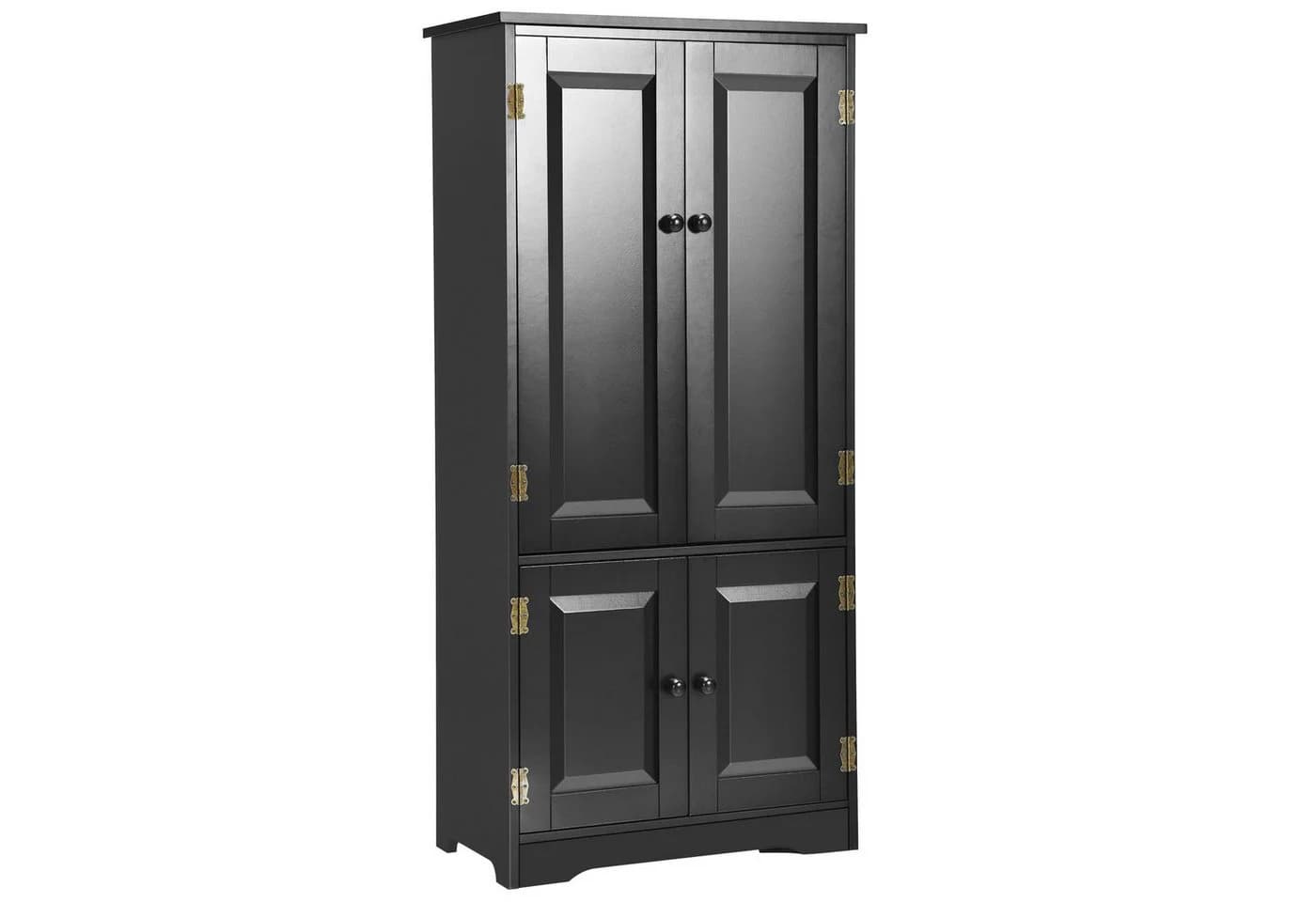 COSTWAY Mehrzweckschrank mit Türen & verstellbarem Regal, Vorratsschrank Holz - Bild 2