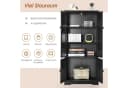 COSTWAY Mehrzweckschrank mit Türen & verstellbarem Regal, Vorratsschrank Holz Bild 4
