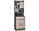 COSTWAY Küchenbuffet Hochschrank mit Schublade & verstellbaren Ablagen Schwarz Bild 2