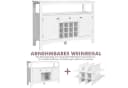 COSTWAY Konsolentisch Küchenschrank mit Schubladen Weinregal 12 Fächern Weiß Bild 4