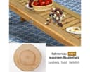 KOMFOTTEU Sitzbank Gartenbank aus Massivholz Beige Bild 1