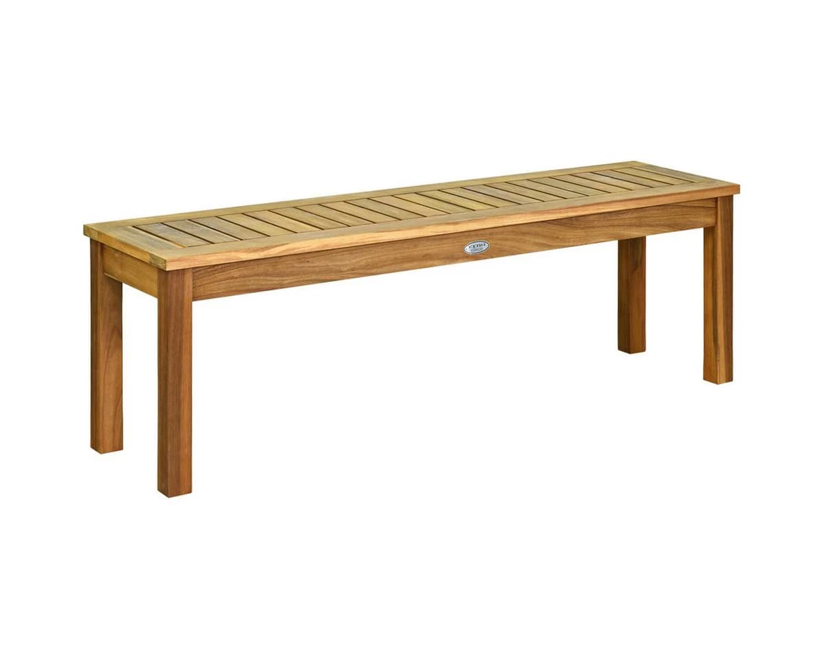 KOMFOTTEU Sitzbank Gartenbank aus Massivholz Beige - Bild 2