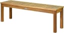 KOMFOTTEU Sitzbank Gartenbank aus Massivholz Beige Bild 4