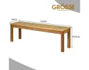KOMFOTTEU Sitzbank Gartenbank aus Massivholz Beige Bild 5