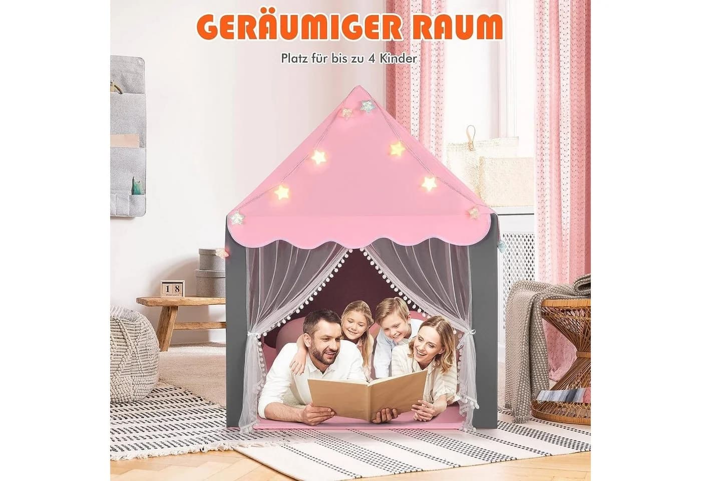 Kinderhauszelt aus Polyester und Baumwolle - Bild 4