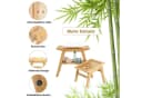 COSTWAY Duschhocker Bambus mit Fach & Fußhocker, beige Bild 4