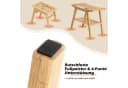 COSTWAY Duschhocker Bambus mit Fach & Fußhocker, beige Bild 5